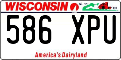 WI license plate 586XPU