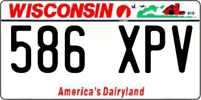 WI license plate 586XPV