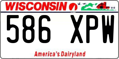 WI license plate 586XPW