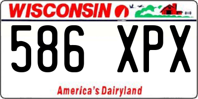 WI license plate 586XPX