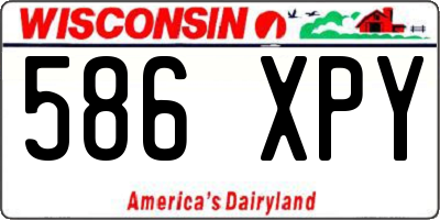 WI license plate 586XPY