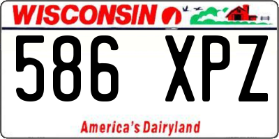 WI license plate 586XPZ