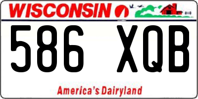 WI license plate 586XQB