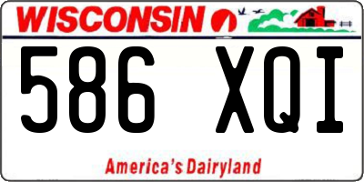 WI license plate 586XQI
