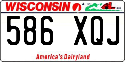 WI license plate 586XQJ