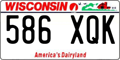 WI license plate 586XQK