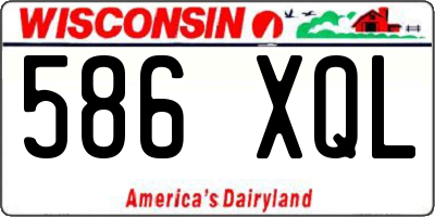 WI license plate 586XQL