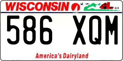 WI license plate 586XQM