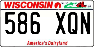 WI license plate 586XQN