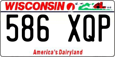 WI license plate 586XQP