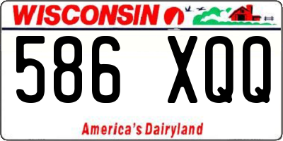 WI license plate 586XQQ
