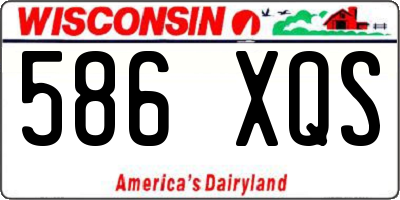 WI license plate 586XQS