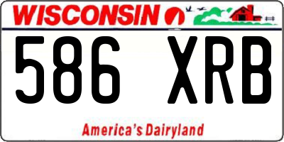 WI license plate 586XRB