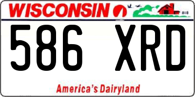 WI license plate 586XRD
