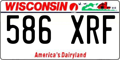 WI license plate 586XRF