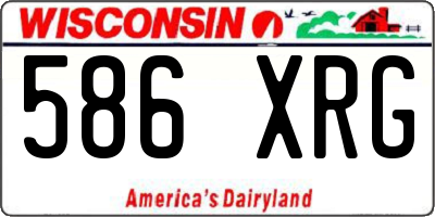 WI license plate 586XRG