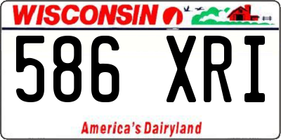 WI license plate 586XRI