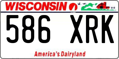 WI license plate 586XRK