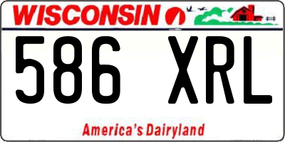 WI license plate 586XRL