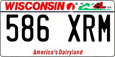 WI license plate 586XRM