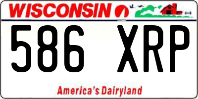 WI license plate 586XRP