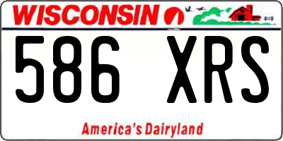 WI license plate 586XRS