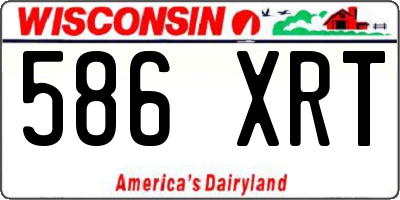 WI license plate 586XRT