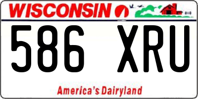 WI license plate 586XRU
