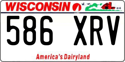 WI license plate 586XRV