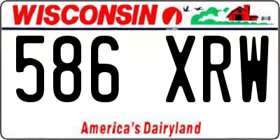 WI license plate 586XRW