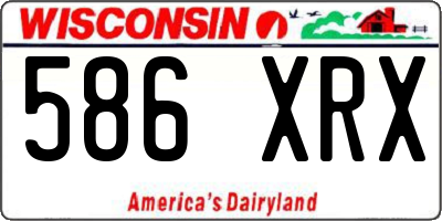 WI license plate 586XRX