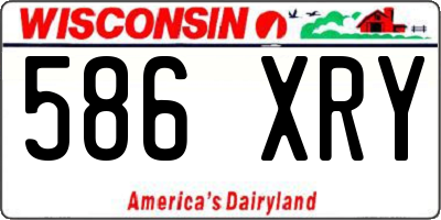 WI license plate 586XRY