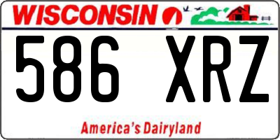 WI license plate 586XRZ