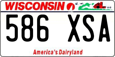 WI license plate 586XSA