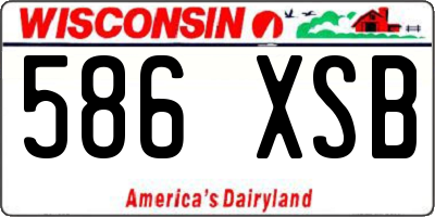 WI license plate 586XSB