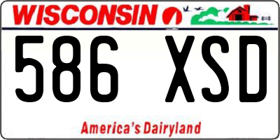 WI license plate 586XSD