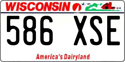 WI license plate 586XSE