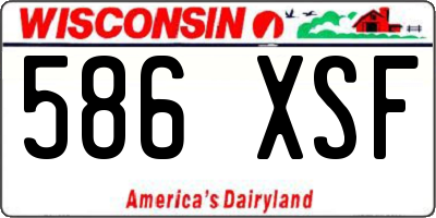WI license plate 586XSF