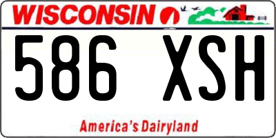 WI license plate 586XSH