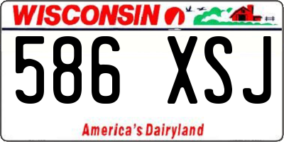 WI license plate 586XSJ
