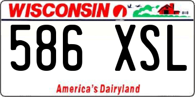 WI license plate 586XSL