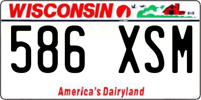 WI license plate 586XSM