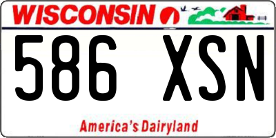 WI license plate 586XSN