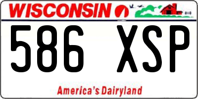 WI license plate 586XSP