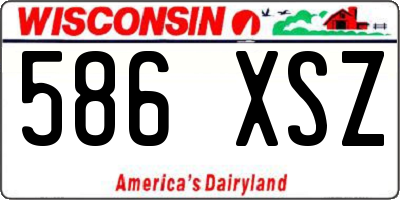 WI license plate 586XSZ