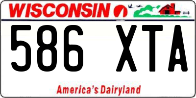 WI license plate 586XTA