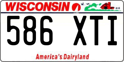 WI license plate 586XTI