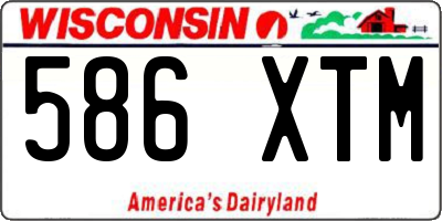 WI license plate 586XTM