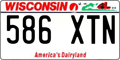 WI license plate 586XTN