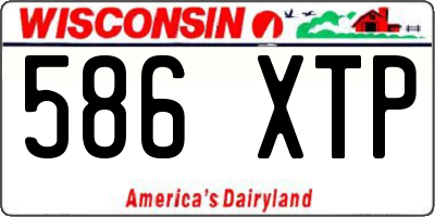 WI license plate 586XTP
